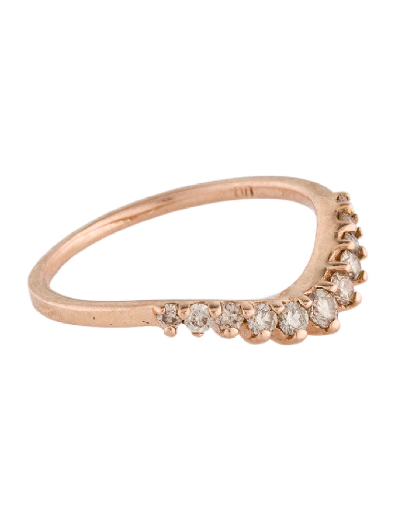 Anna Sheffield 14K Diamond Tiara Curve Band