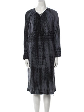 Antik Batik Tie Neck Midi Length Dress