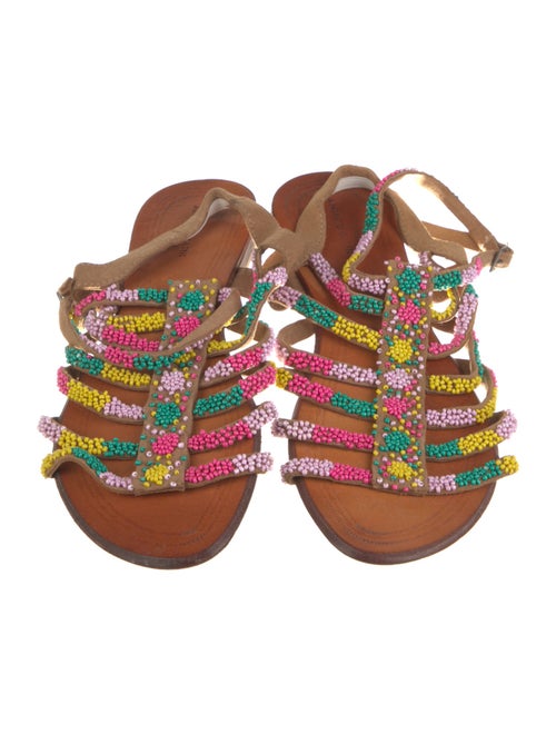 Antik Batik Leather Beaded Accents Gladiator Sandals