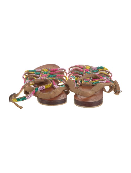 Antik Batik Leather Beaded Accents Gladiator Sandals