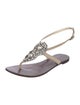 Antik Batik Suede Crystal Embellishments T-Strap Sandals