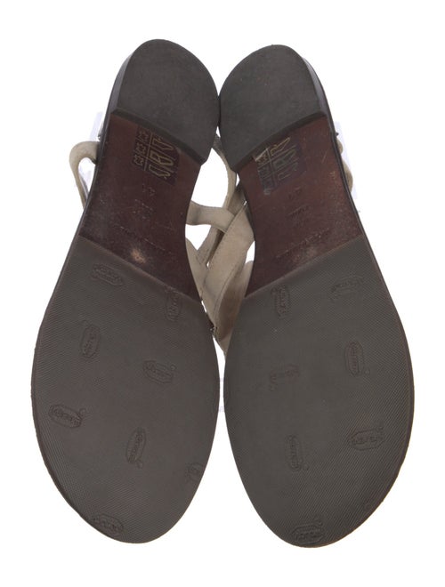 Antik Batik Suede Crystal Embellishments T-Strap Sandals