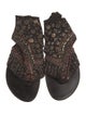 Antik Batik Canvas Sequin Embellishments Gladiator Sandals