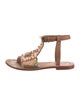 Antik Batik Leather Beaded Accents T-Strap Sandals