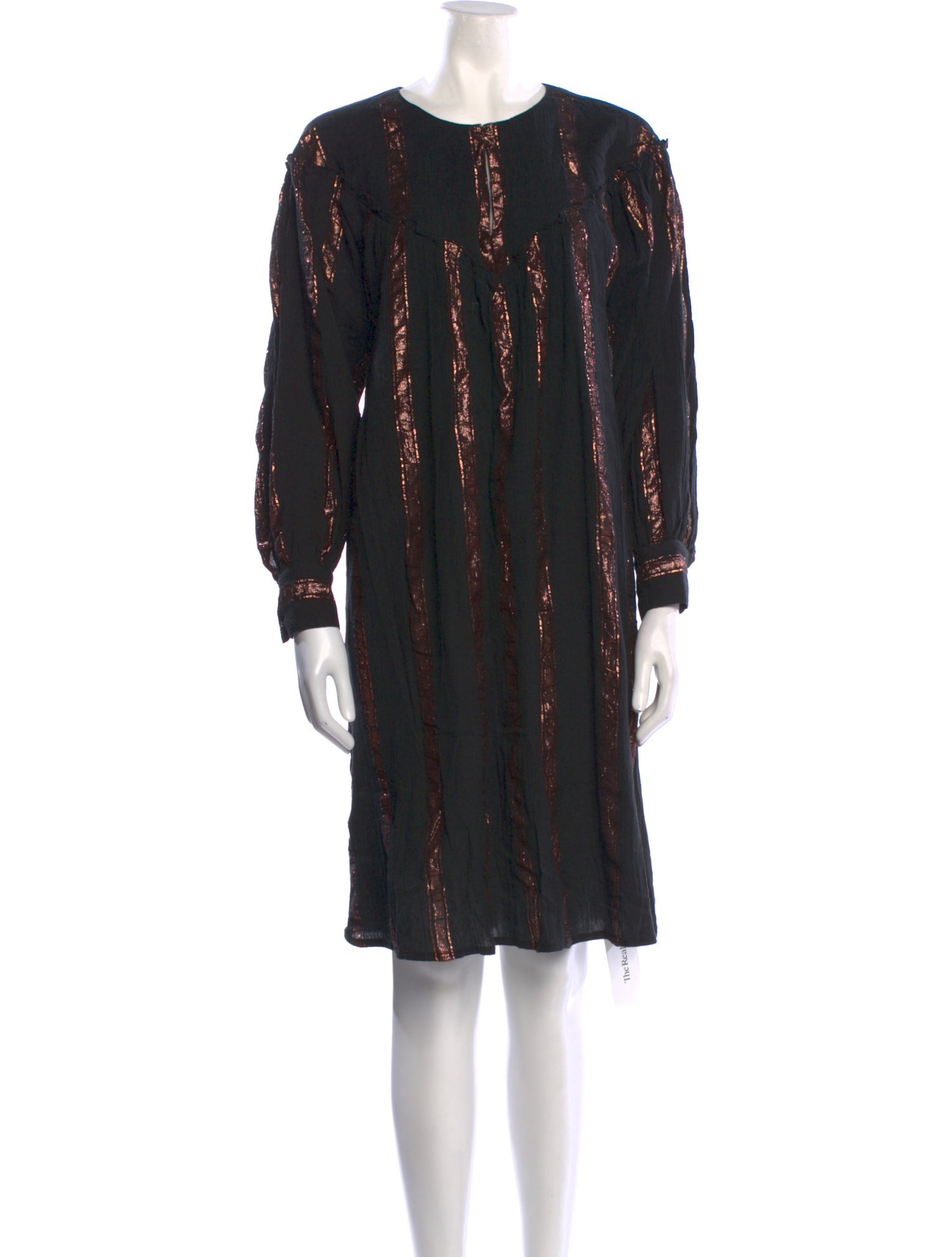 Antik Batik Striped Knee-Length Dress