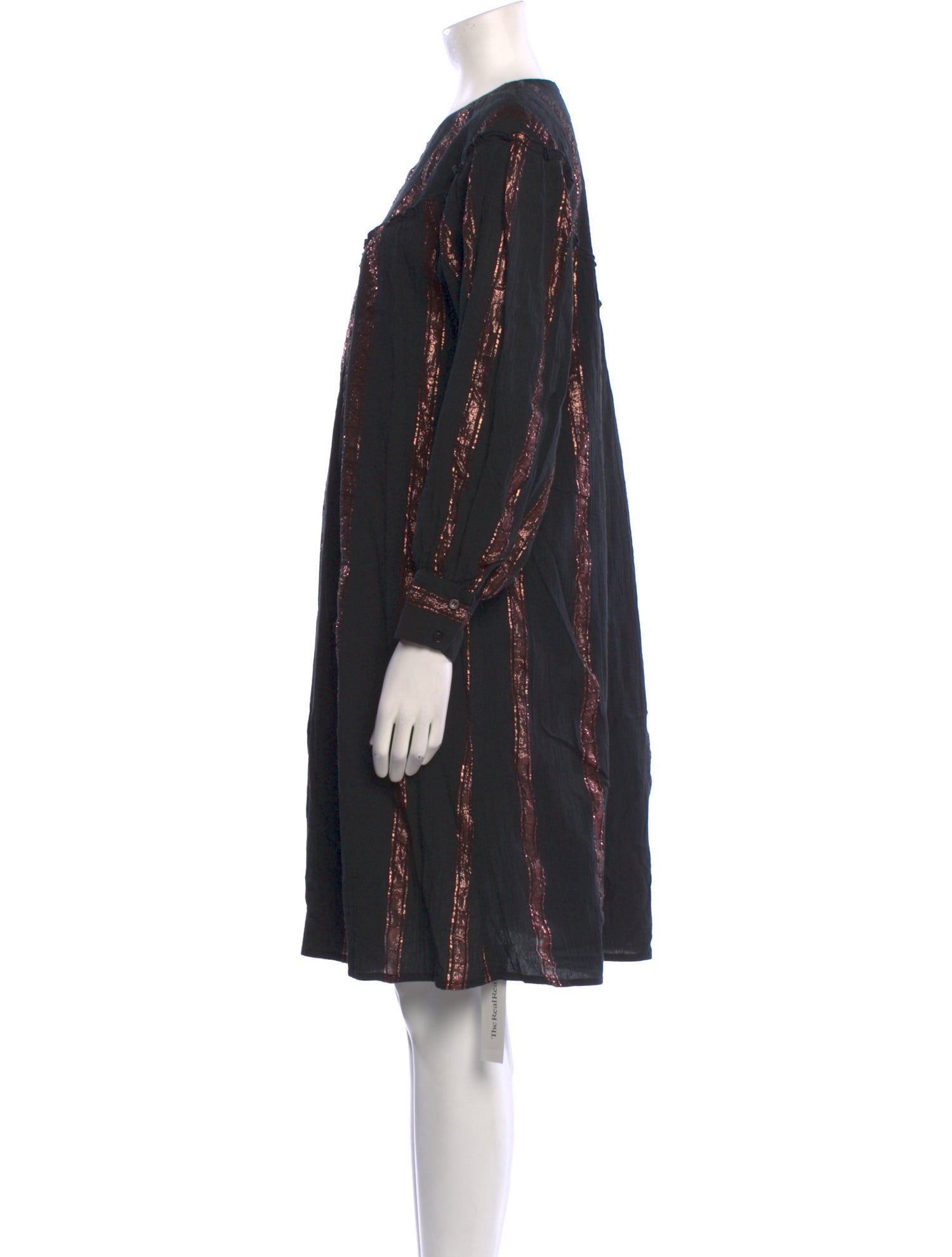 Antik Batik Striped Knee-Length Dress