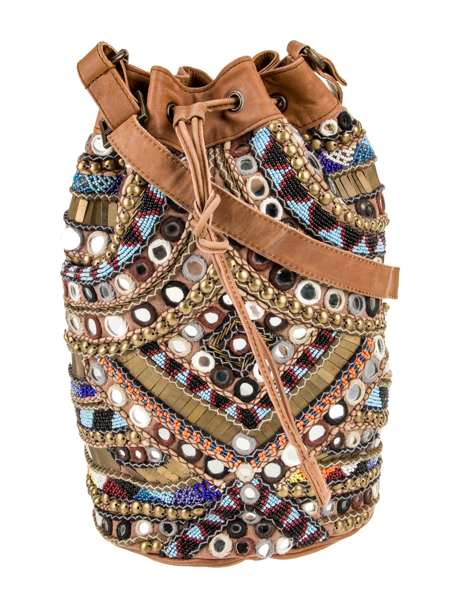 Antik Batik Leather Bucket Bag