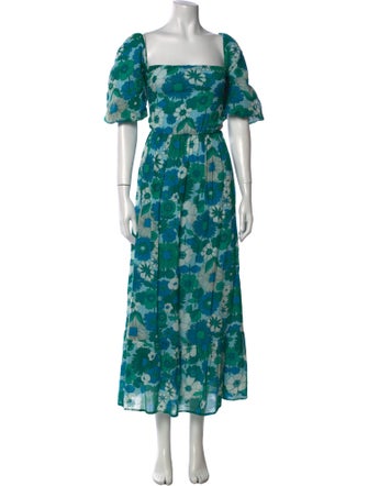 Antik Batik Floral Print Midi Length Dress