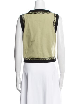 Antik Batik Colorblock Pattern Vest