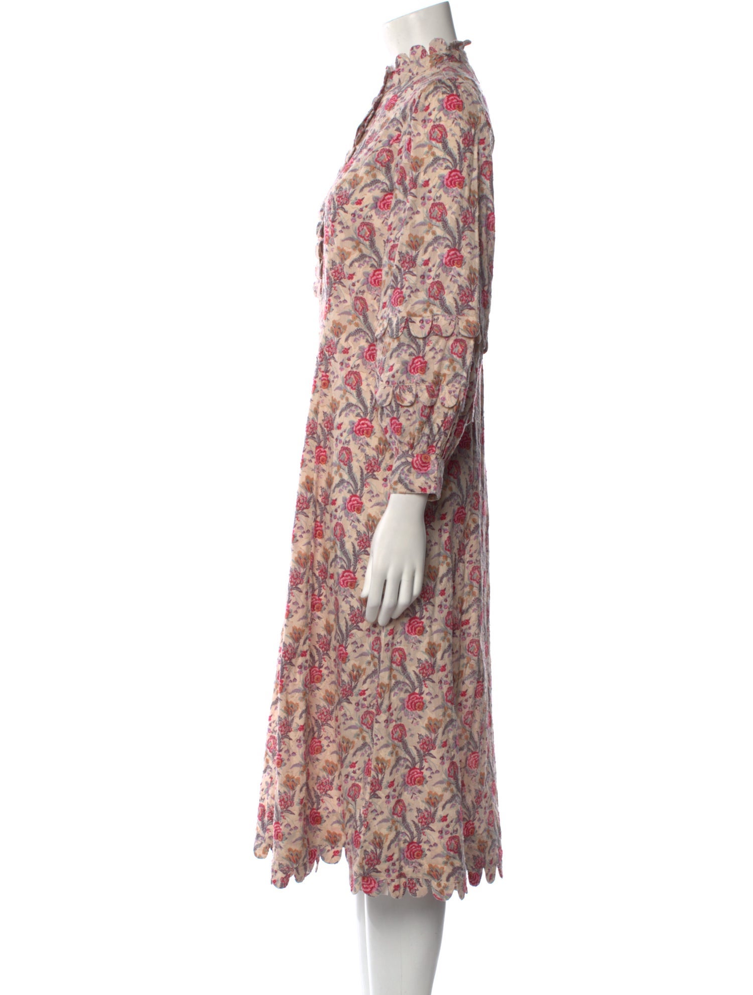 Antik Batik Floral Print Midi Length Dress w/ Tags