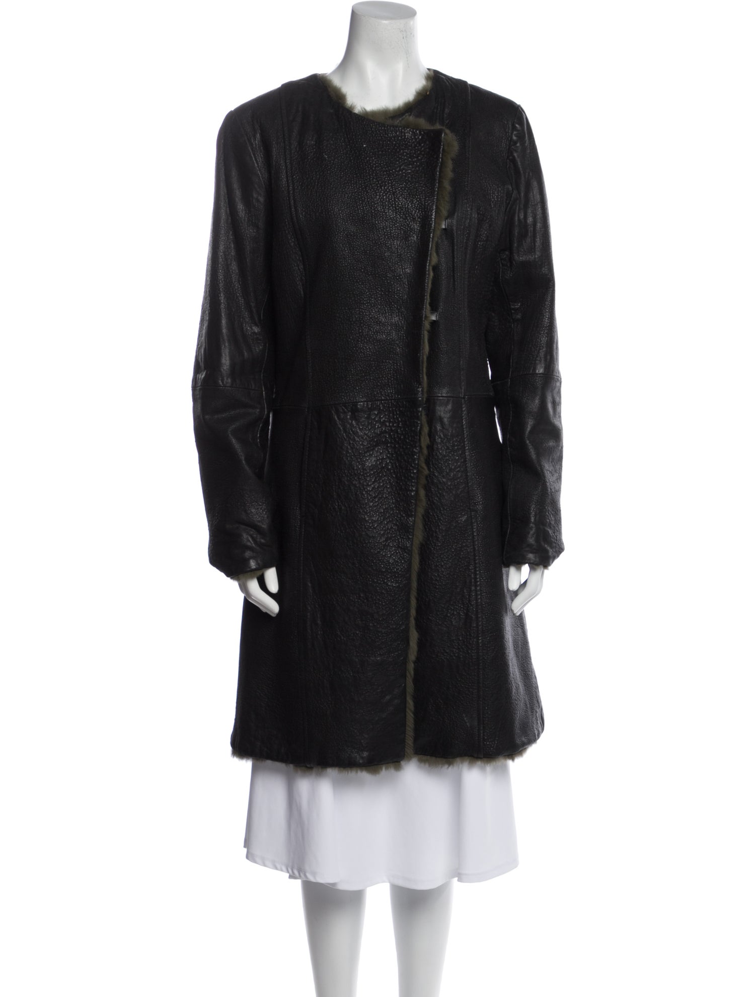 Antik Batik Leather Printed Coat