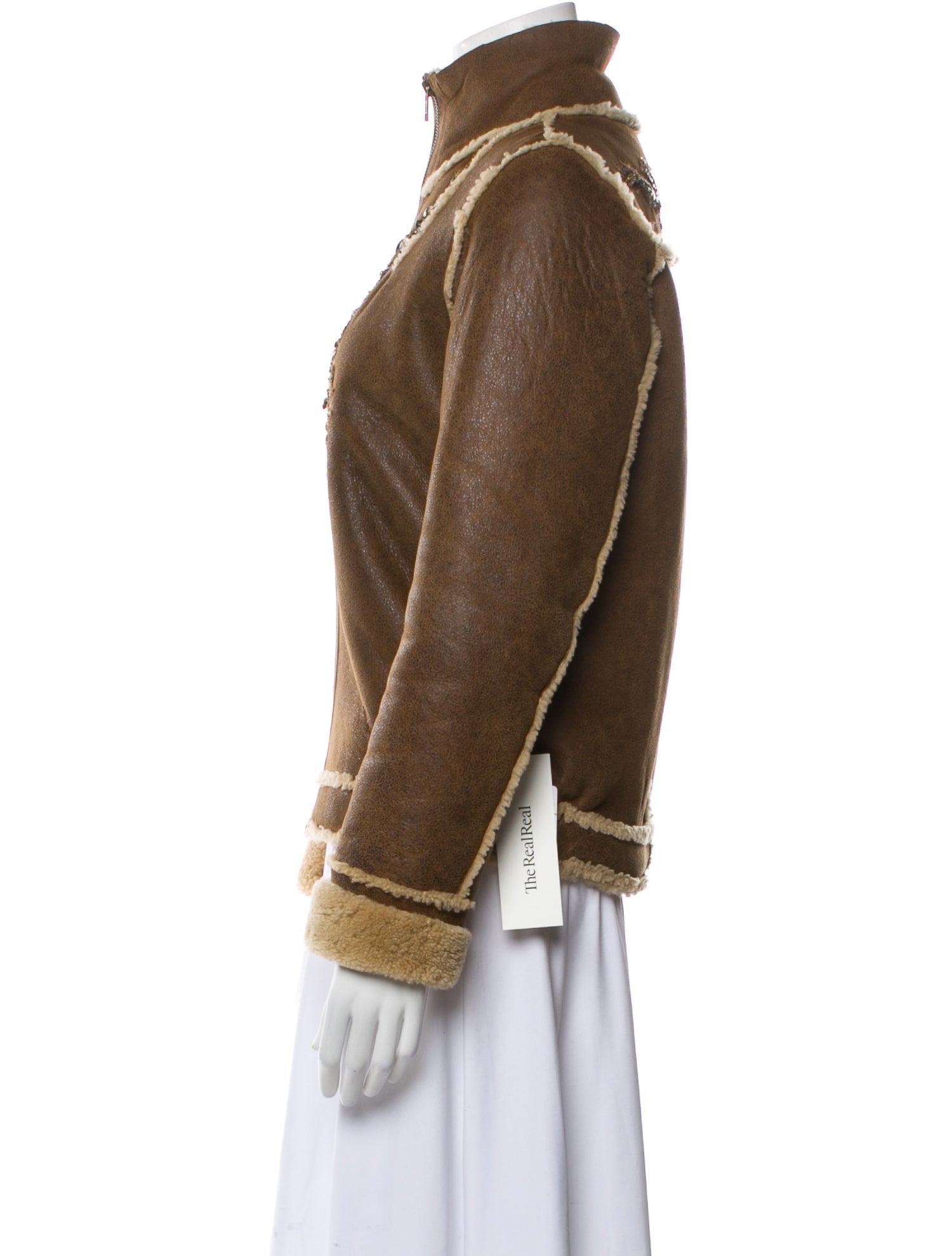 Antik Batik Leather Faux Fur Jacket