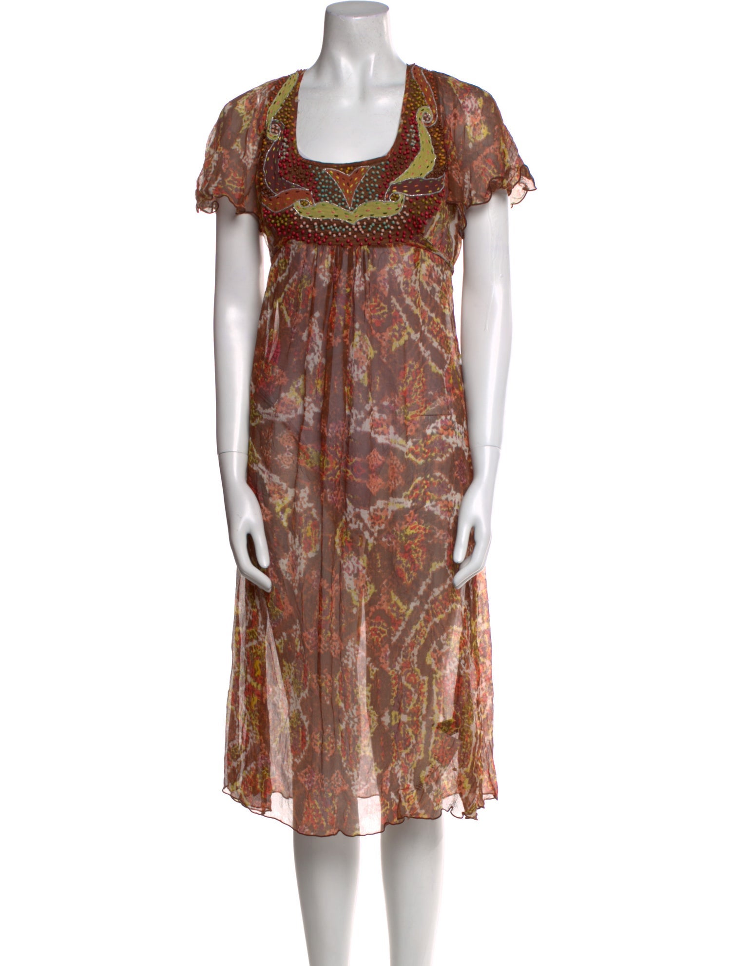 Antik Batik Silk Midi Length Dress