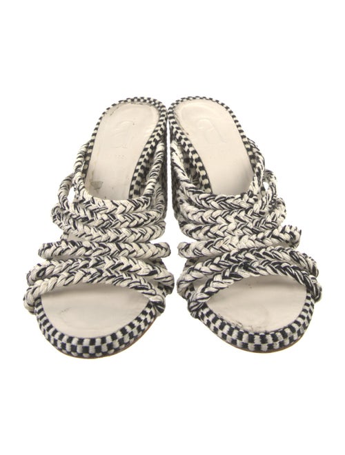 ANTOLINA Plaid Print Leather Trim Embellishment Slides