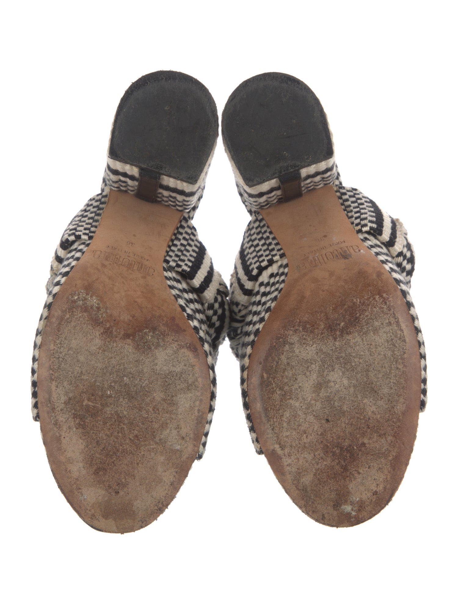 ANTOLINA Striped Braided Accents Slides