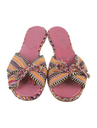ANTOLINA Printed Bow Accents Slides