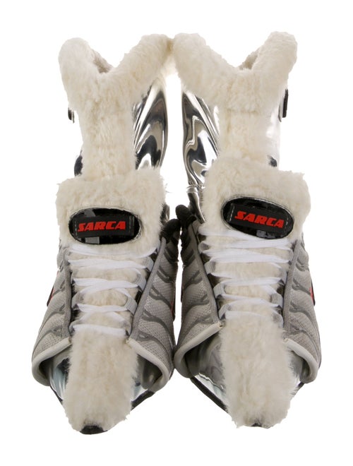 Ancuta Sarca Patent Leather Patterned Lace-Up Boots