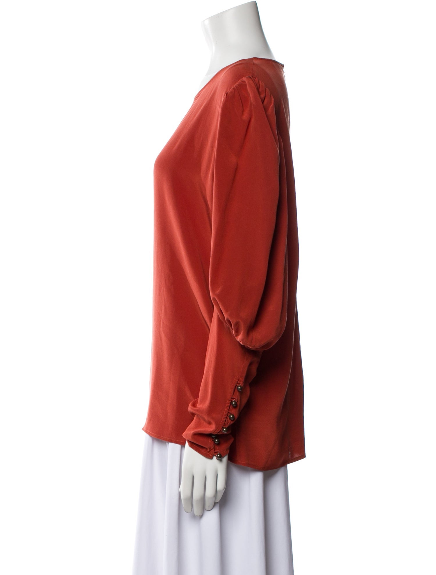 Astier NY Silk Scoop Neck Blouse