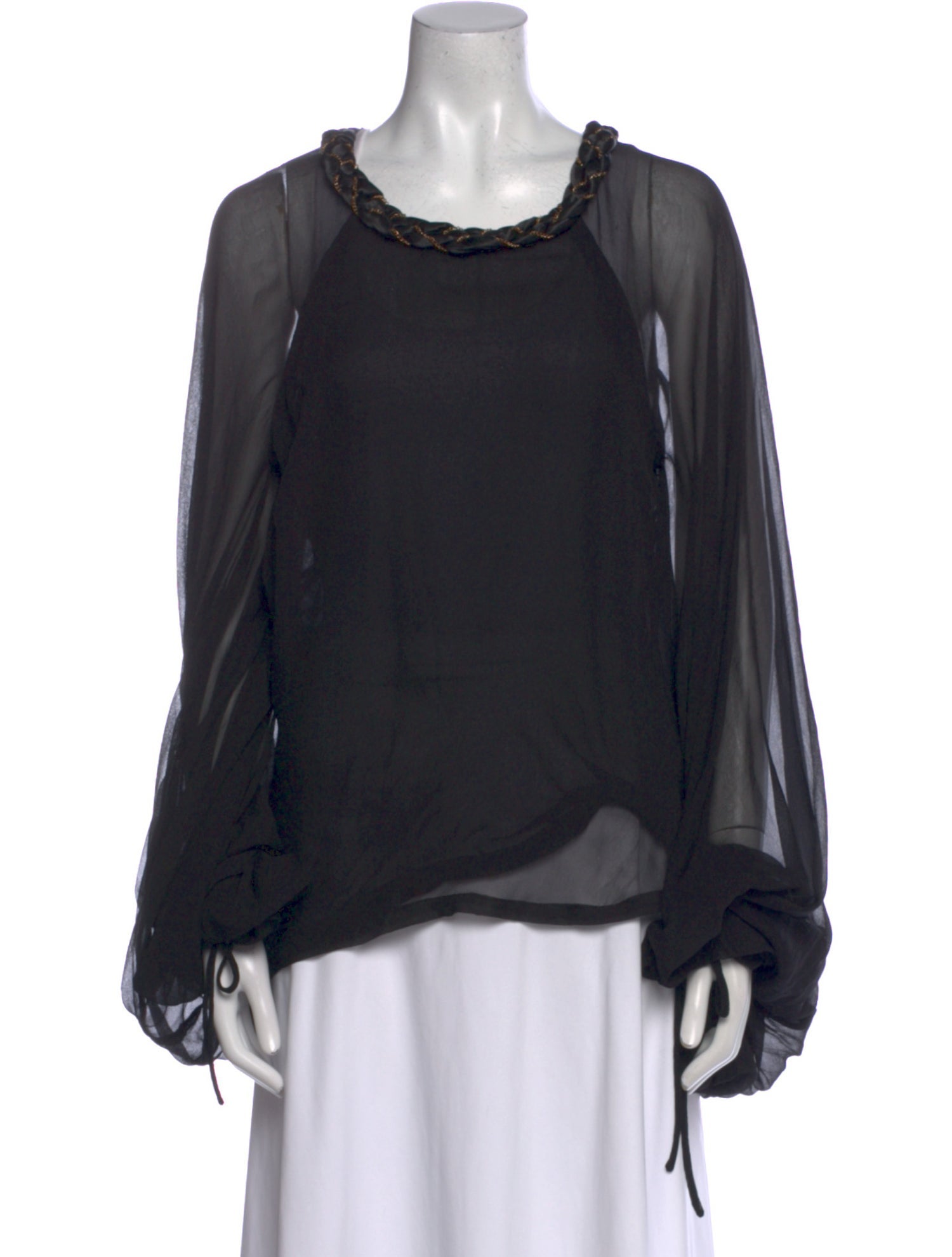Astier NY Silk Scoop Neck Blouse