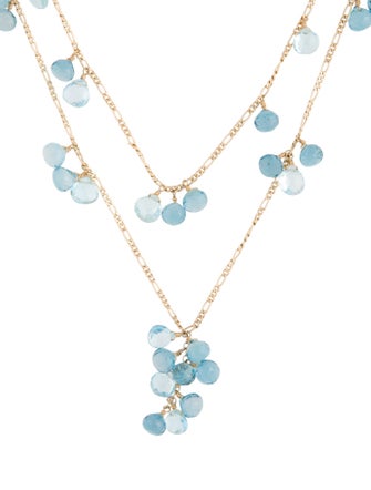 Anzie 14K Topaz Multi-Strand Dew Drop Station Necklace