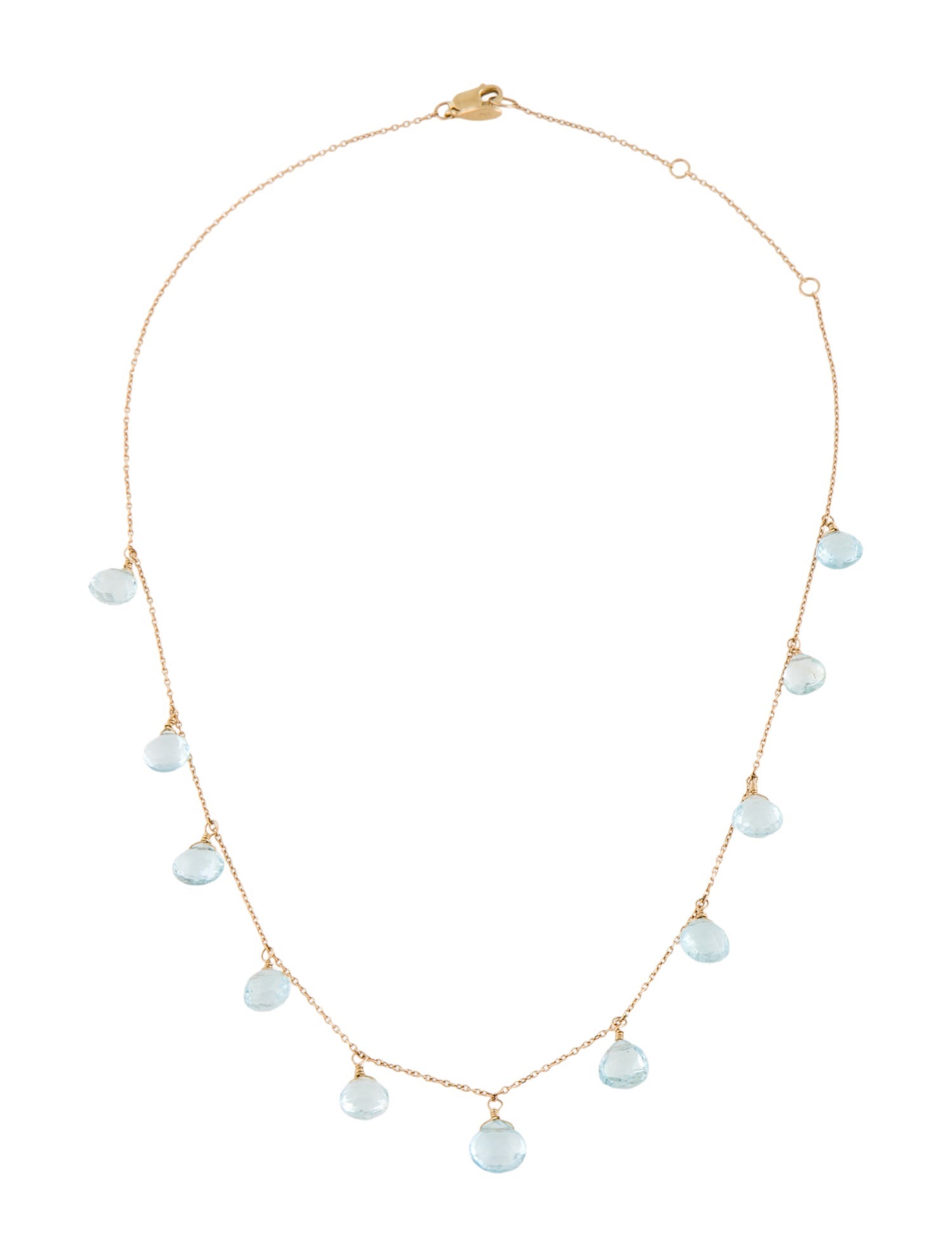 Anzie 14K Topaz Station Necklace