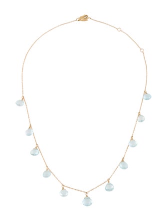 Anzie 14K Topaz Station Necklace