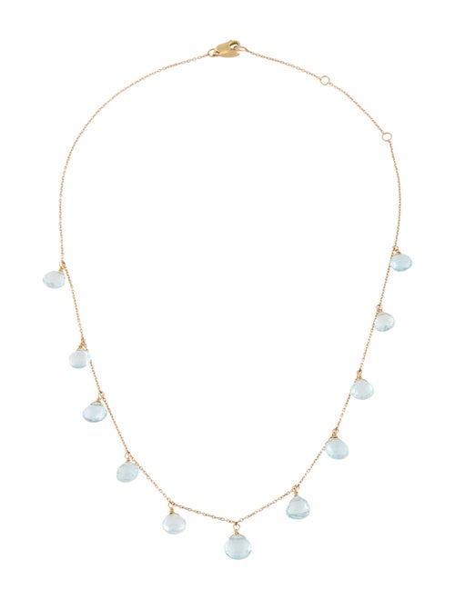 Anzie 14K Topaz Station Necklace