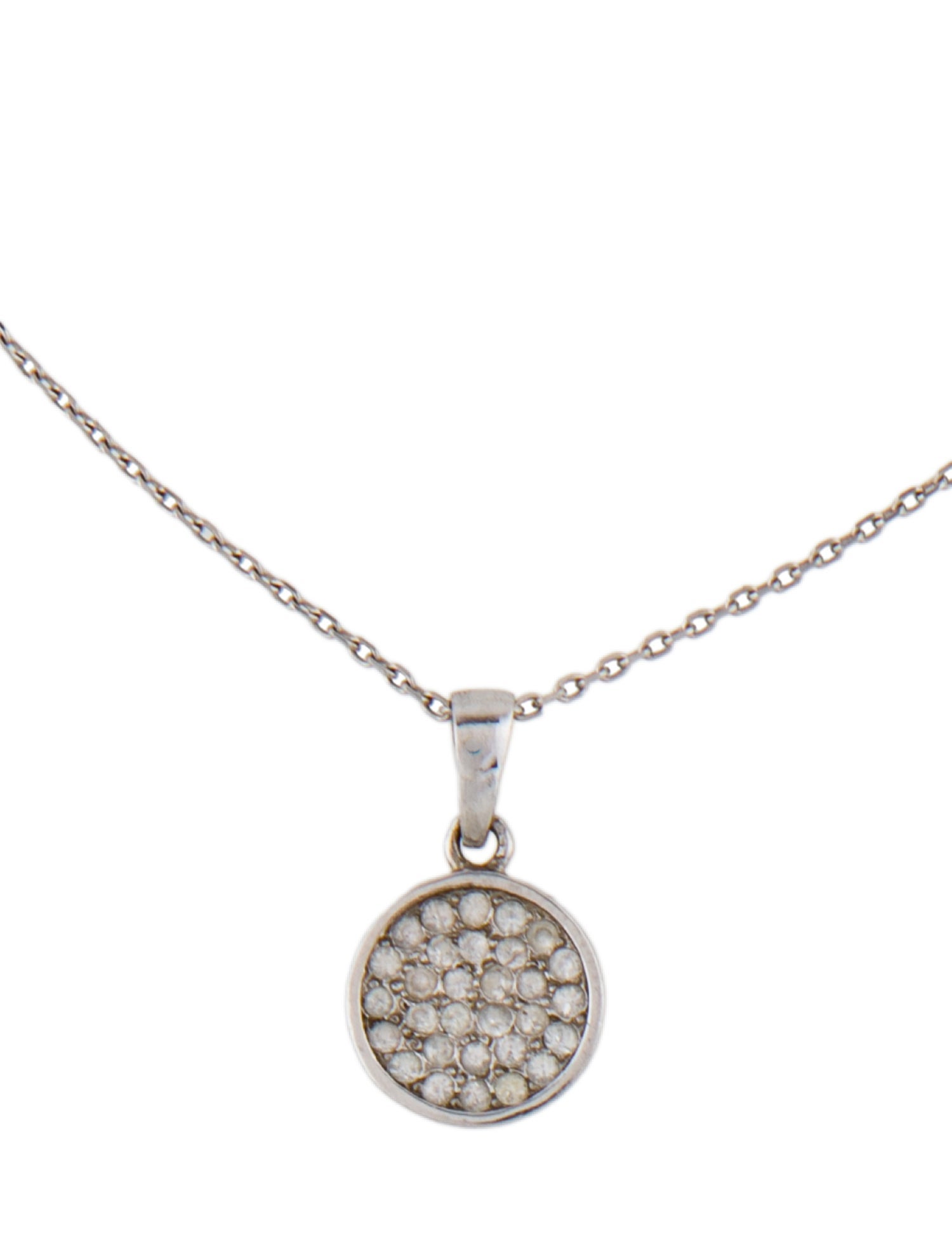 Anzie Sapphire Disc Pendant Necklace