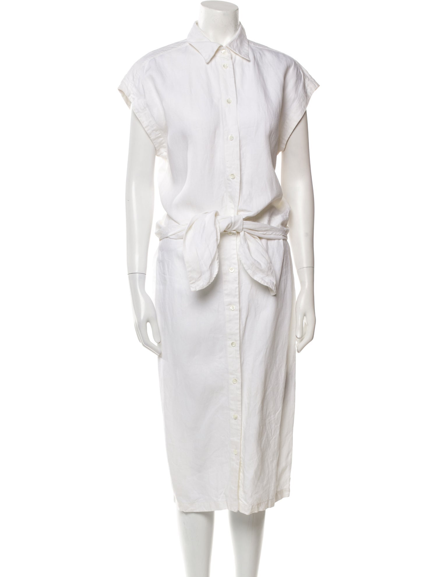 A_PLAN_APPLICATION Linen Midi Length Dress