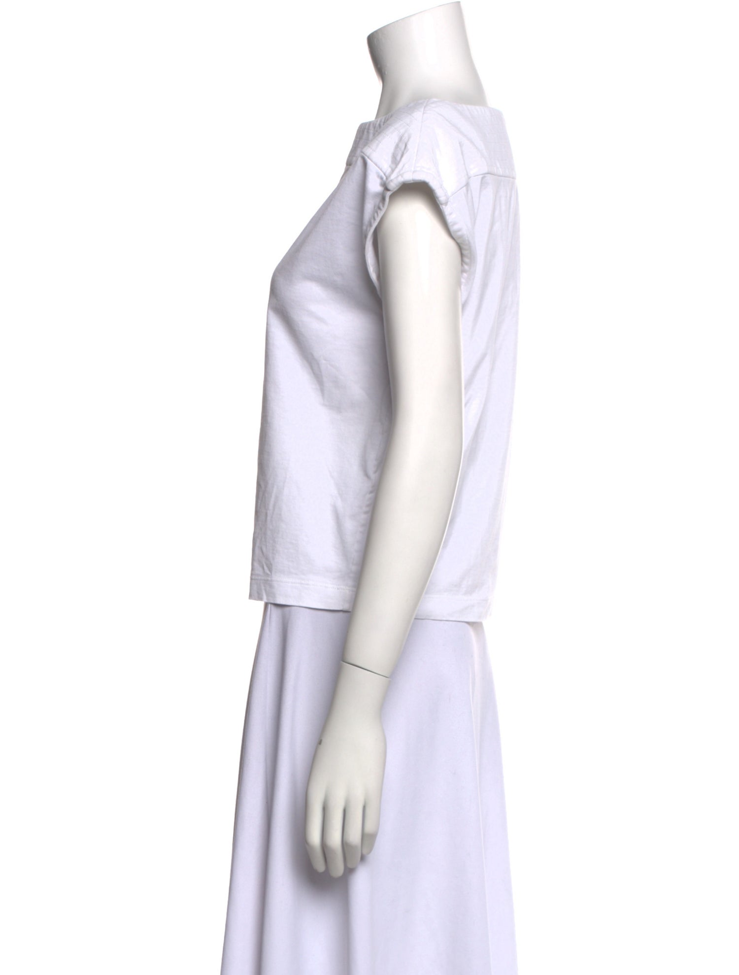 A_PLAN_APPLICATION Bateau Neckline Short Sleeve Top