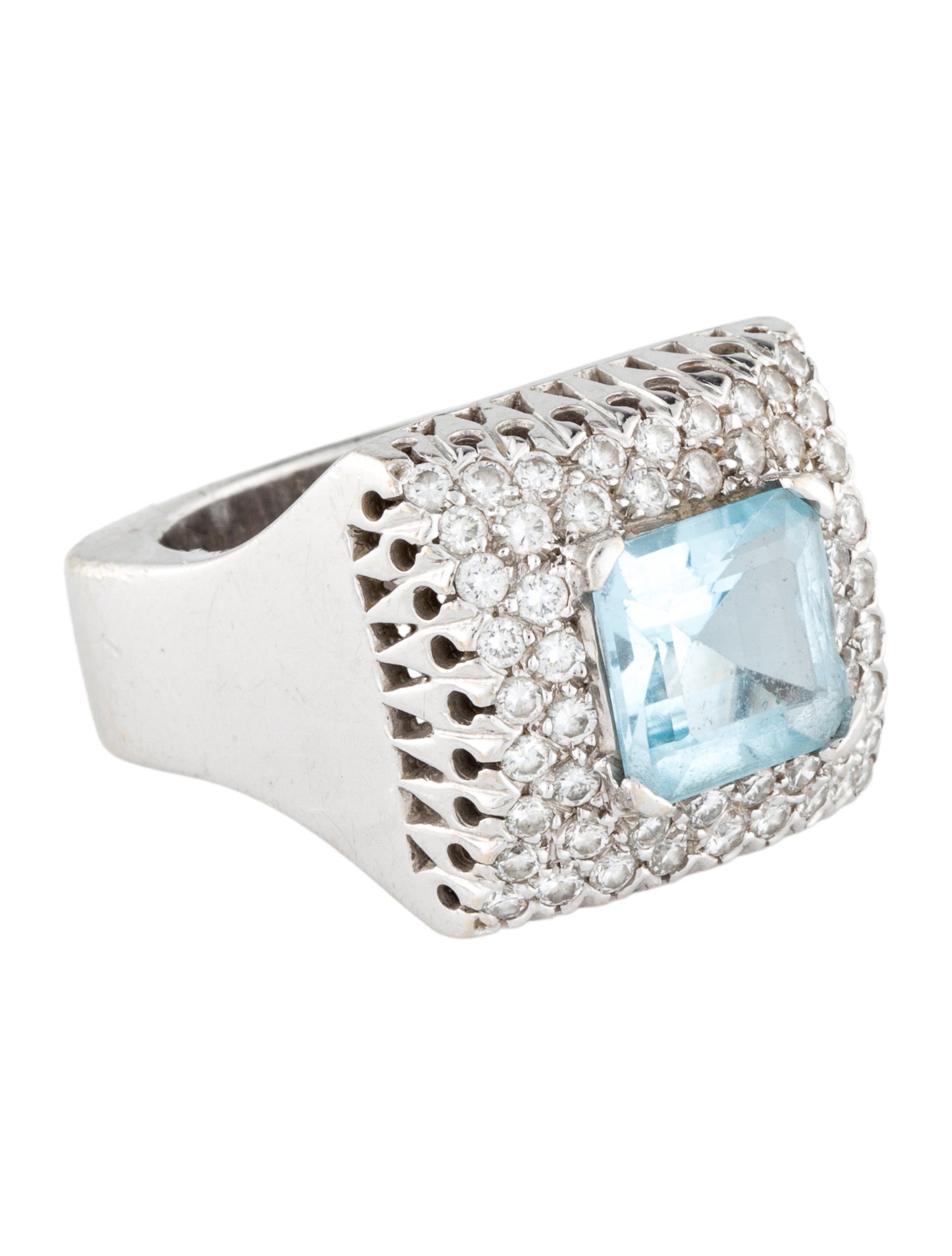 Aspery & Guldag 18K 3.48ct Topaz & Diamond Cocktail Ring