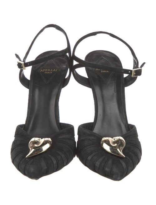 Aperlai Suede Slingback Pumps