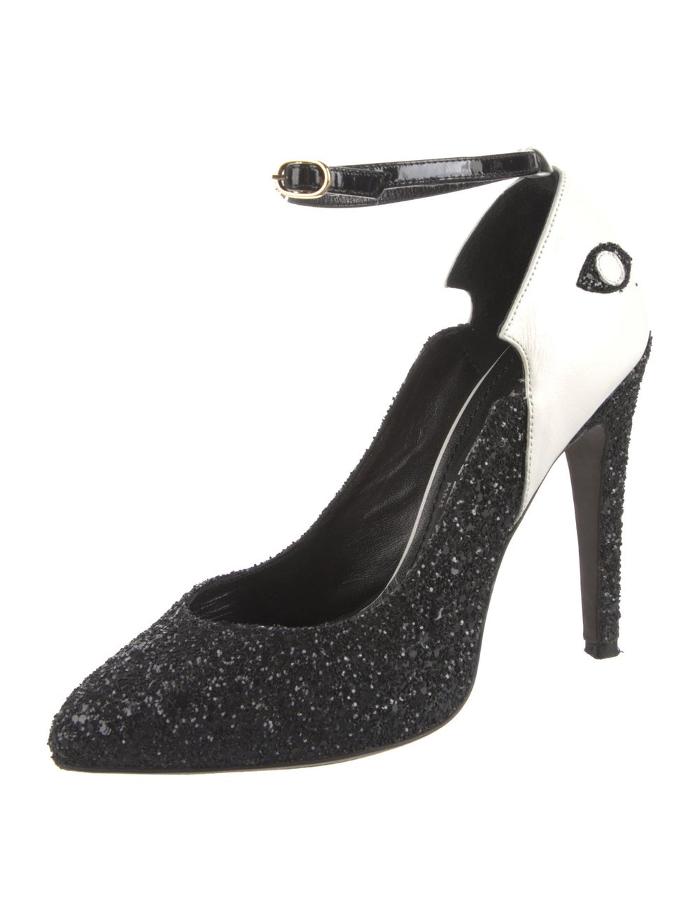 Aperlai Glitter Colorblock Pattern Slingback Pumps - image 2