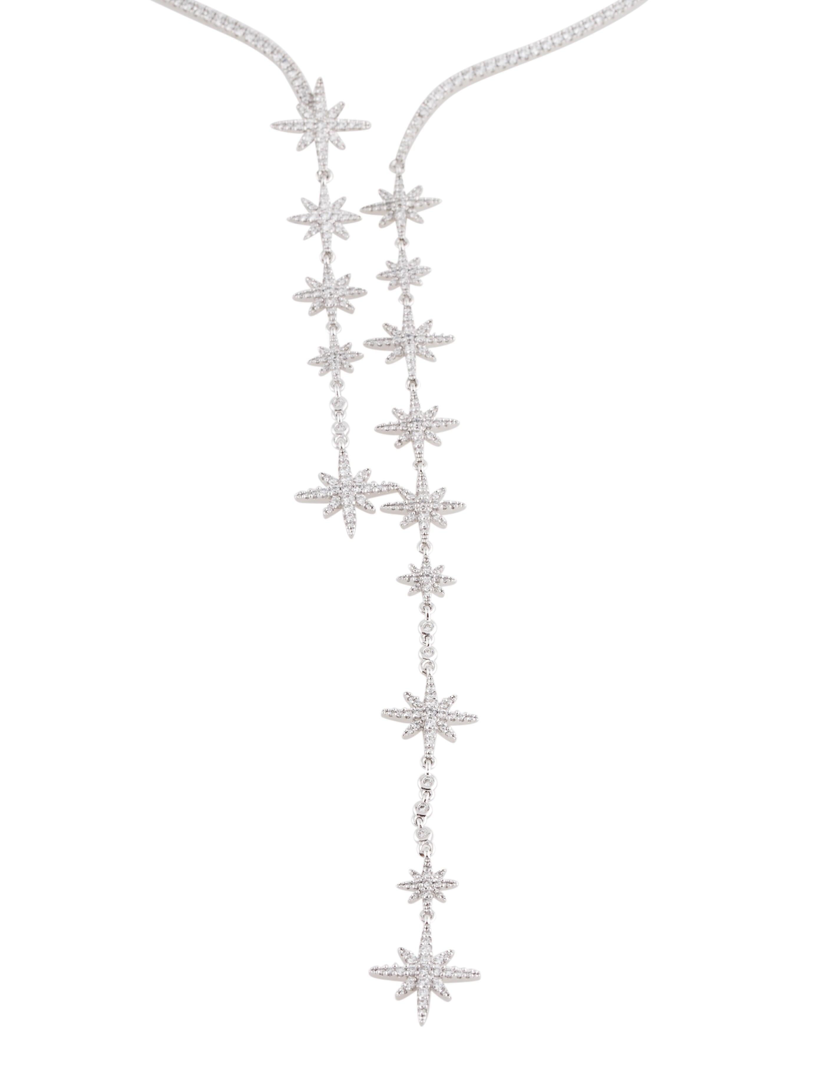 APM Monaco Crystal Statement Météorites Open Dropping Choker Necklace