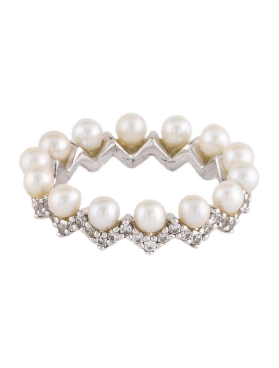 アクセサリー apm MONACO UP AND DOWN RING WITH PEARLS Up and Down Ring with Pearls | APM Monaco – TEST