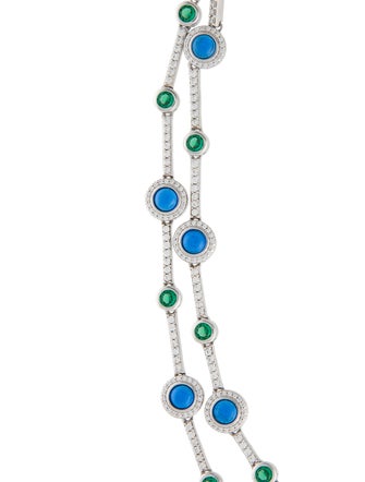 APM Monaco Synthetic Emerald, Synthetic Spinel & Cubic Zirconia Layered Necklace