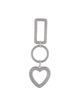 APM Monaco Cubic Zirconia Rectangle, Circle & Heart Single Drop Earring