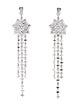 APM Monaco Cubic Zirconia Snowflake Chandelier Earrings