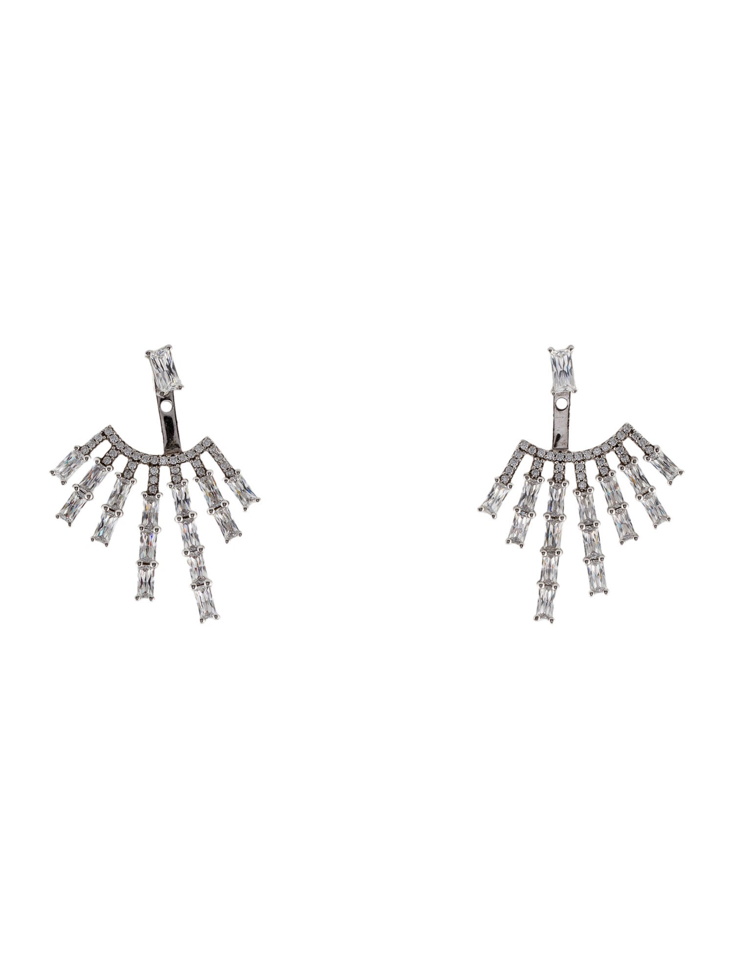 APM Monaco Pomelline Silver Jacket Earrings