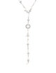 APM Monaco Pearl & Crystal Lavalier Necklace