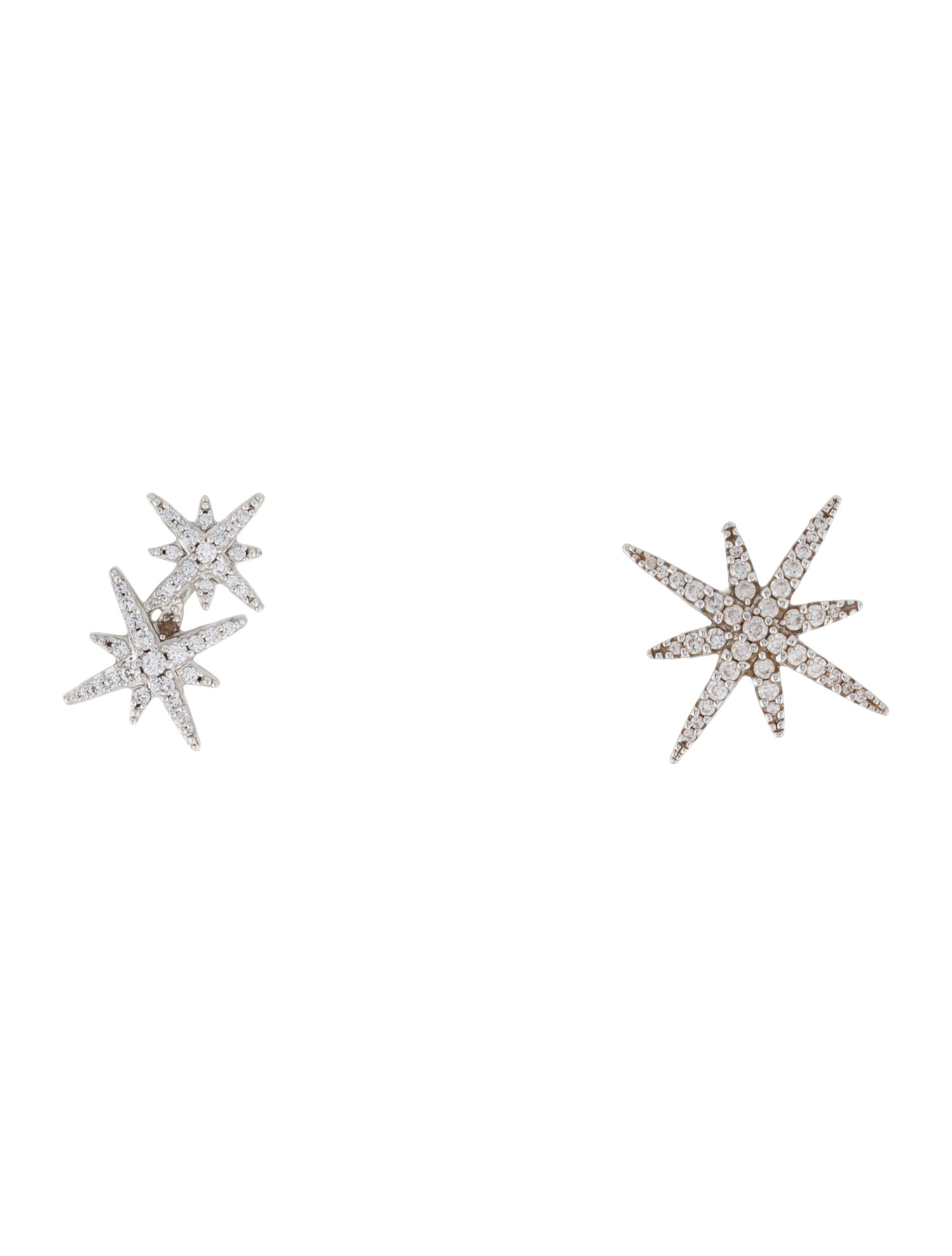APM Monaco Asymmetric Double Meteorites Stud Earrings