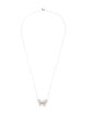 APM Monaco Cubic Zirconia Butterfly Lariat Necklace