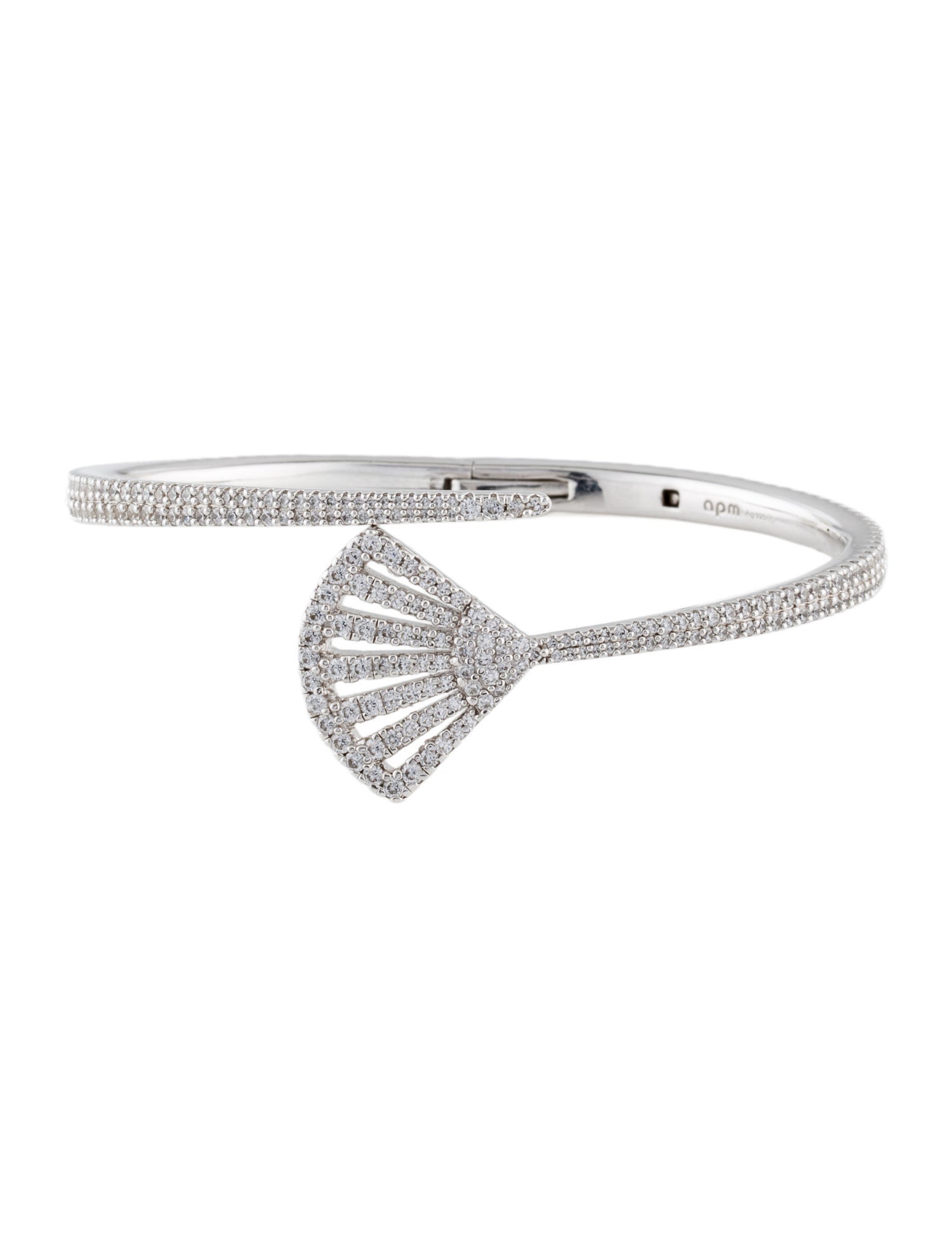 APM Monaco Cubic Zirconia Flamenco Cuff Bracelet