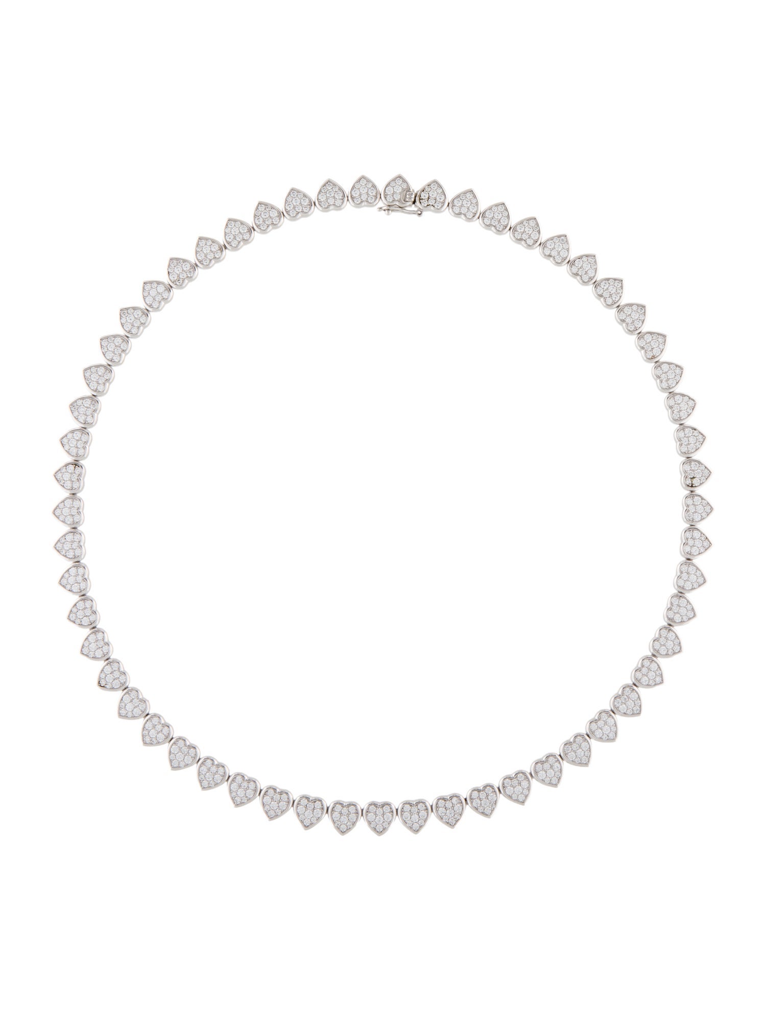 APM Monaco Crystal Heart Link Necklace