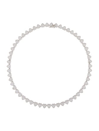 APM Monaco Crystal Heart Link Necklace