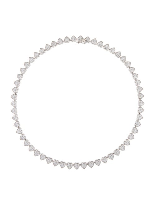 APM Monaco Crystal Heart Link Necklace