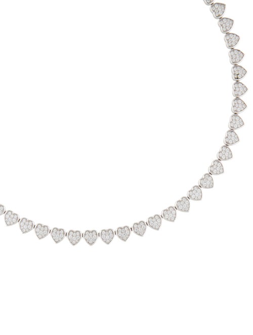 APM Monaco Crystal Heart Link Necklace
