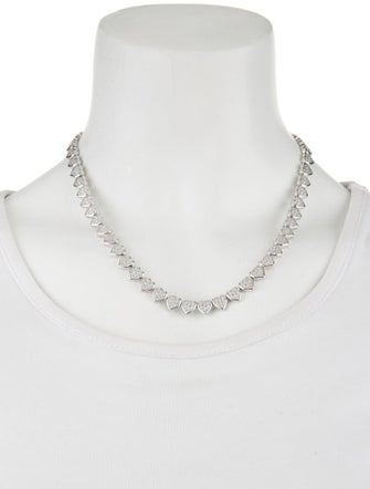APM Monaco Crystal Heart Link Necklace