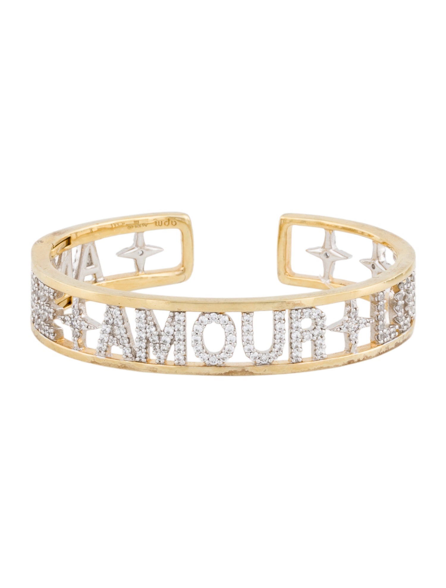 APM Monaco Amour Love Hinged Cuff Bracelet