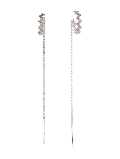 APM Monaco Cubic Zirconia 'Up and Down' Chain Drop Earrings
